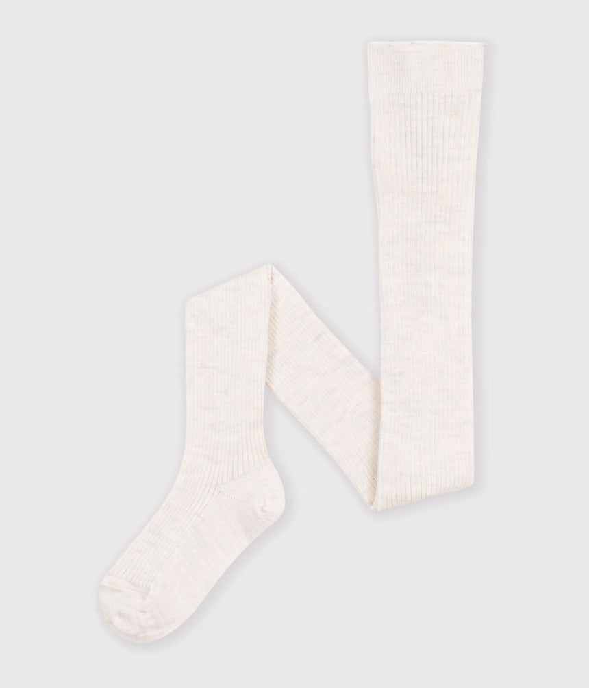 CHILDREN'S PLAIN WOOL AND COTTON TIGHTS