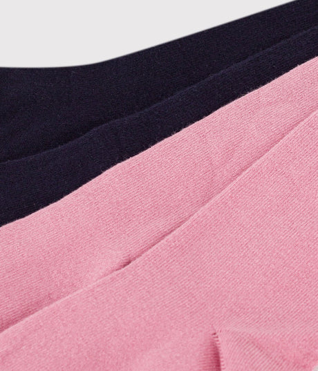 PACK OF 2 CHILDREN'S PLAIN COTTON TIGHTS