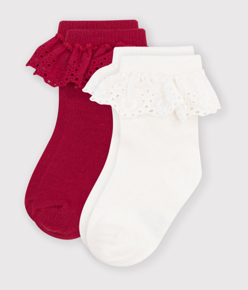 BABIES' COTTON SOCKS - 2-PACK