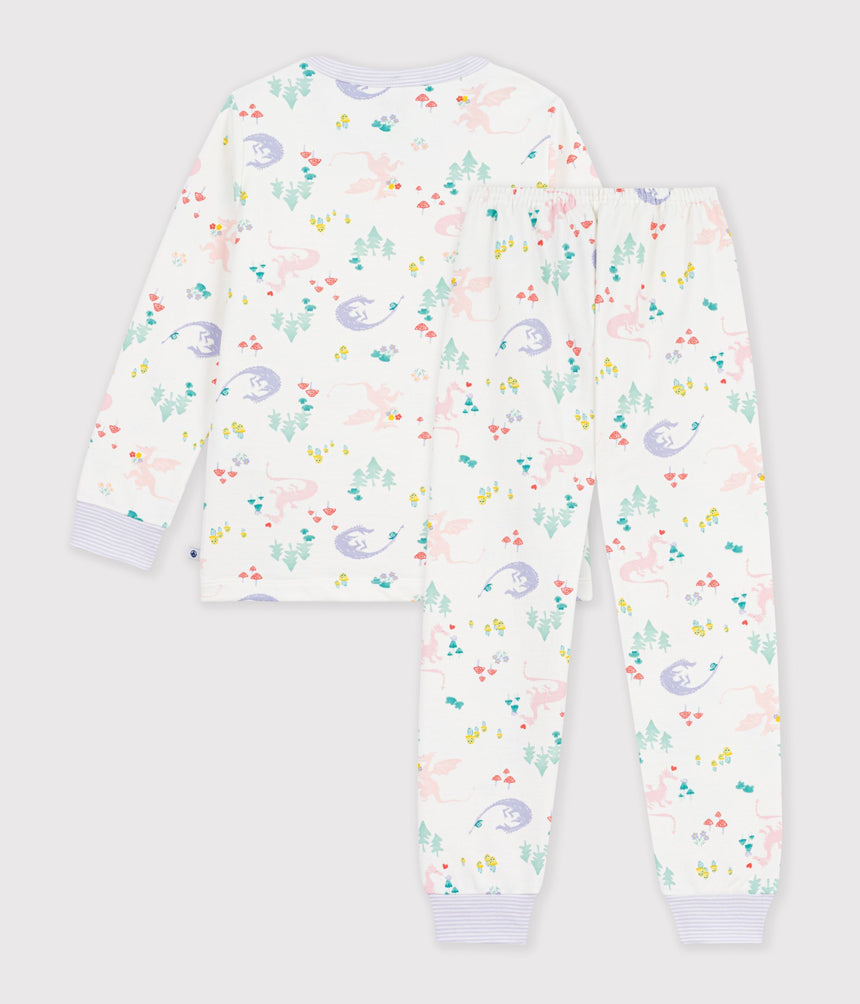 CHILDREN'S PYJAMAS IN FLEECE WITH A DRAGON PRINT