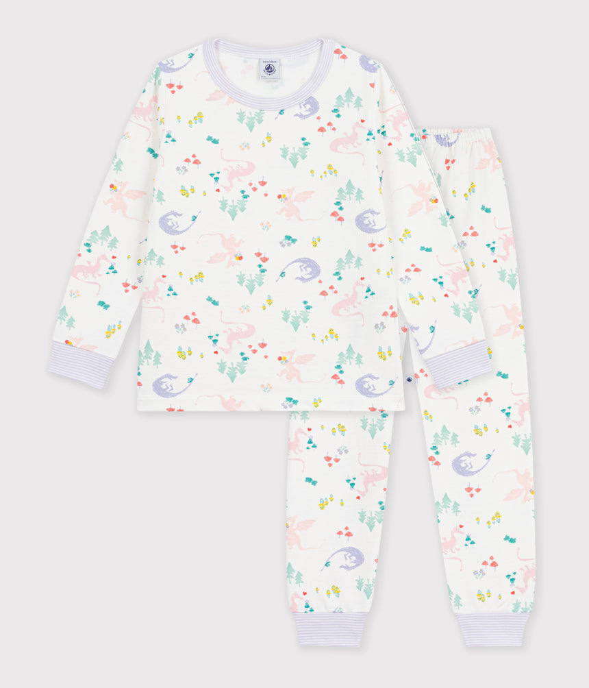 CHILDREN'S PYJAMAS IN FLEECE WITH A DRAGON PRINT