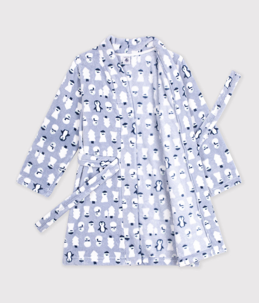 CHILDREN'S PRINTED FLEECE DRESSING GOWN