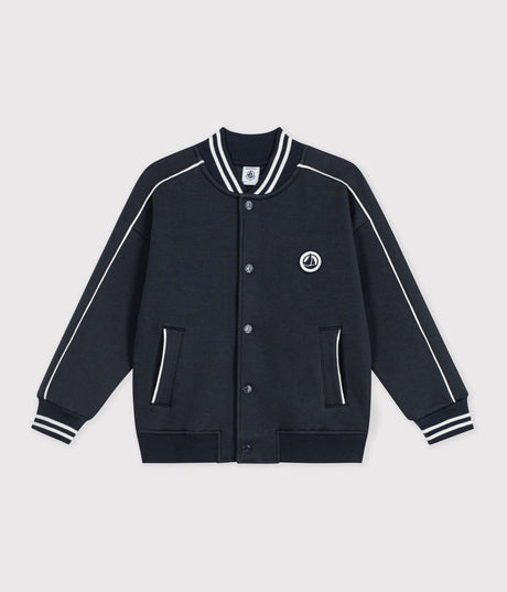 CHILDREN'S VARSITY-STYLE JACKET IN PLAIN COTTON