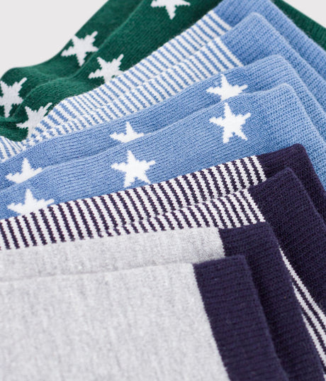 5 PAIRS OF CHILDREN COTTON SOCKS PRINTED WITH STARS AND STRIPES