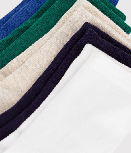 5 PAIRS OF BABIES' PLAIN COTTON SOCKS