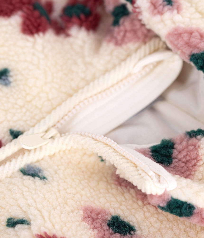 CHILDREN'S HOODED JACKET IN FLORAL SHERPA