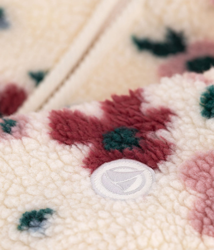 CHILDREN'S HOODED JACKET IN FLORAL SHERPA