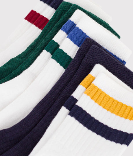 5 PAIRS OF CHILDREN'S PLAIN COTTON SOCKS