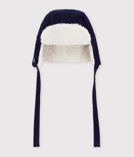 BABIES' CHAPKA IN SHERPA-LINED CORDUROY