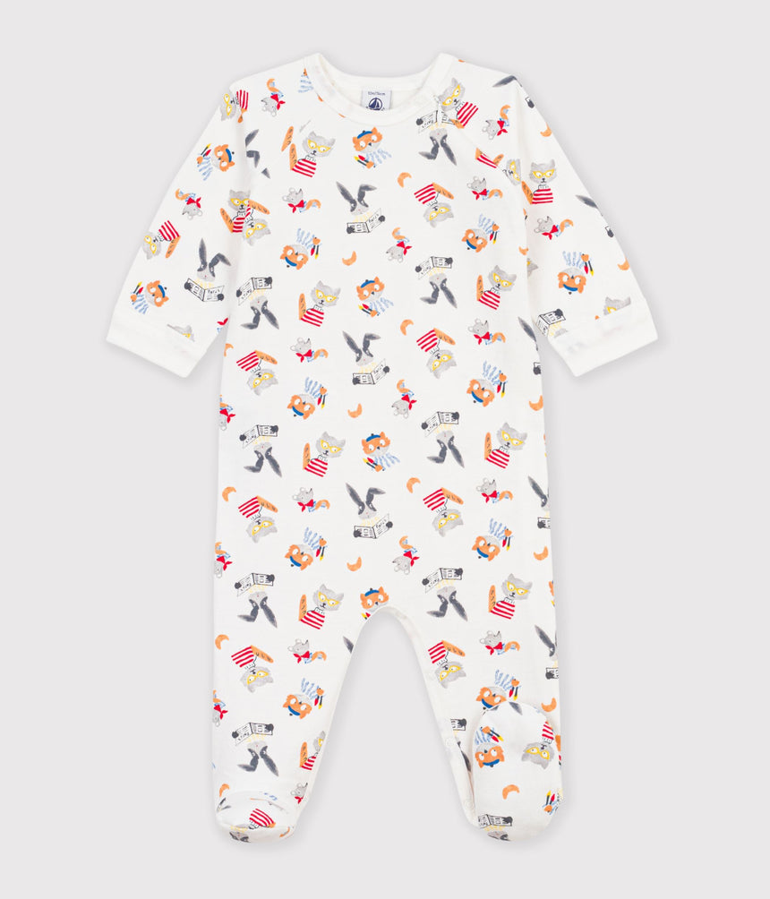 BABIES' ANIMAL-PRINT FLEECE PYJAMAS