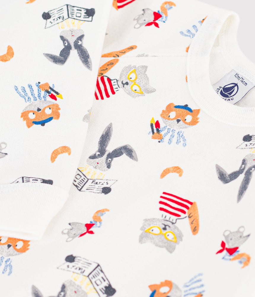 BABIES' ANIMAL-PRINT FLEECE PYJAMAS