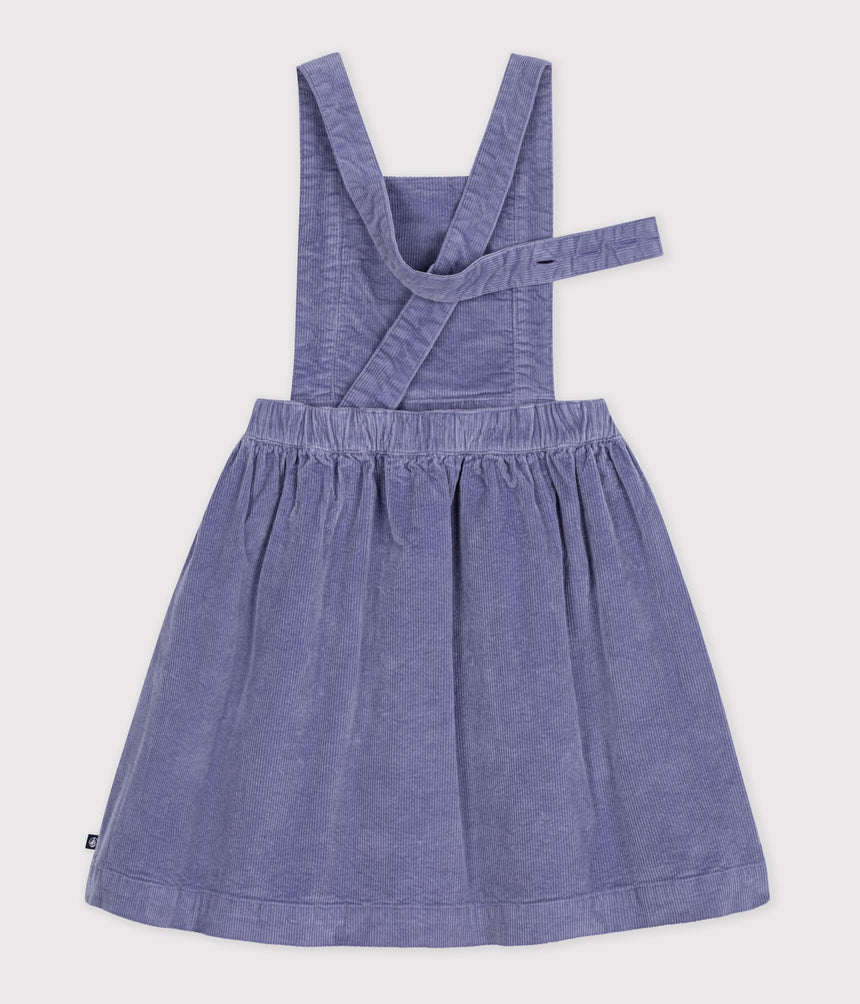 CHILDREN'S PLAIN CORDUROY DUNGAREE DRESS