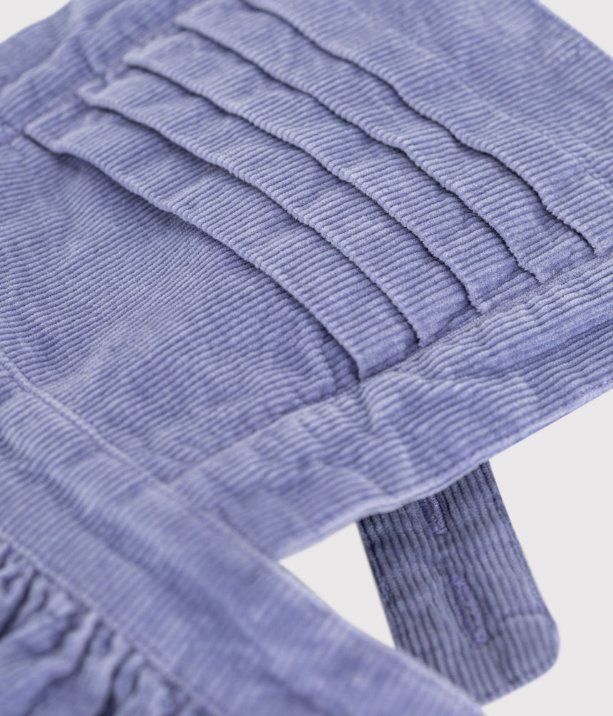 CHILDREN'S PLAIN CORDUROY DUNGAREE DRESS