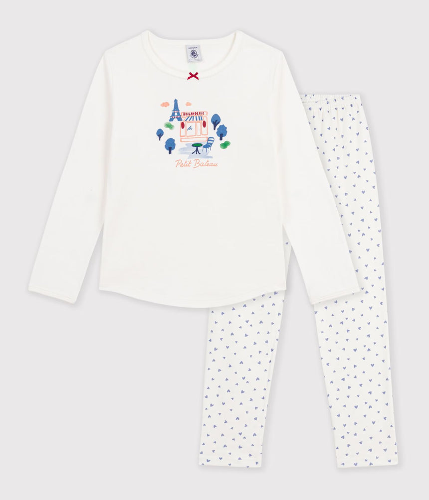 CHILDREN'S PARIS MOTIF COTTON PYJAMAS
