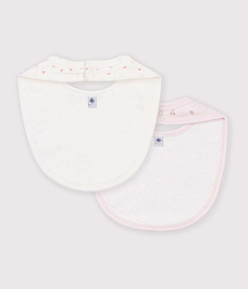 PACK OF FLOWER PRINT COTTON BIBS FOR BABIES