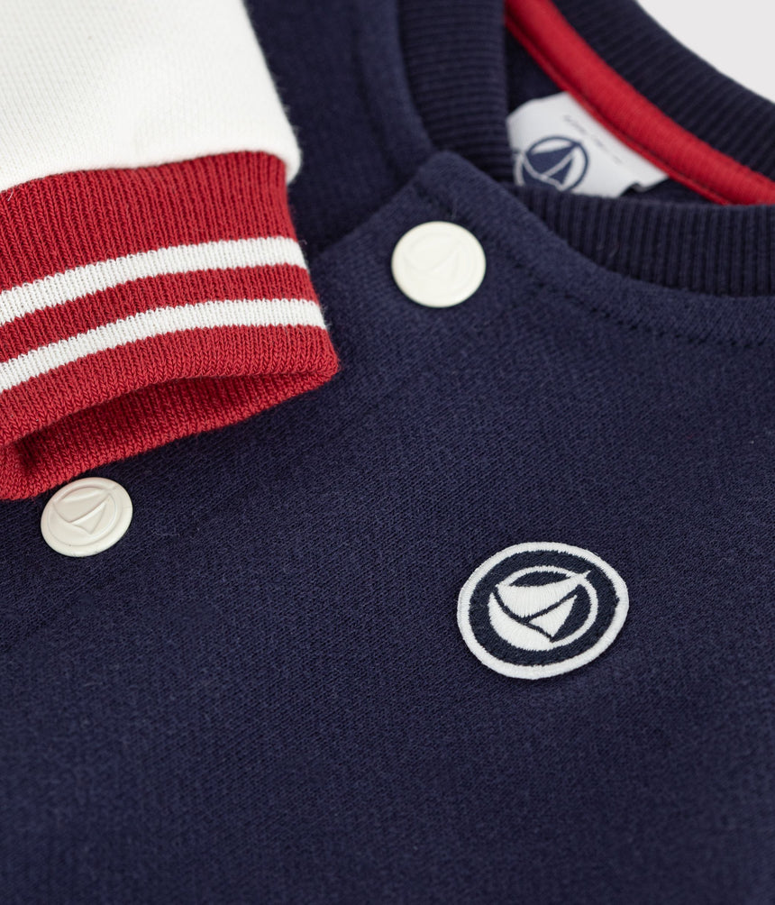 CHILDREN'S VARSITY-STYLE JACKET IN PLAIN COTTON