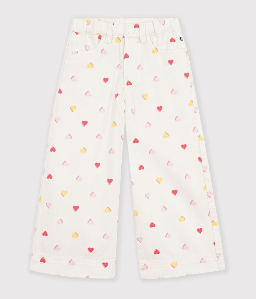 CHILDREN'S WIDE-LEG COTTON TROUSERS