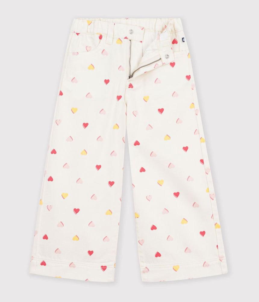 CHILDREN'S WIDE-LEG COTTON TROUSERS
