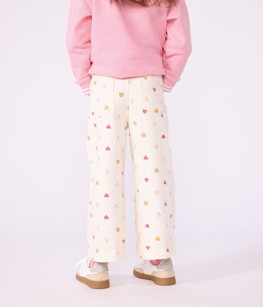 CHILDREN'S WIDE-LEG COTTON TROUSERS