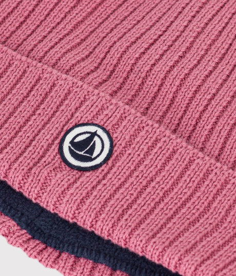 UNISEX COTTON BEANIE FOR CHILDREN WITH FLEECE LINING