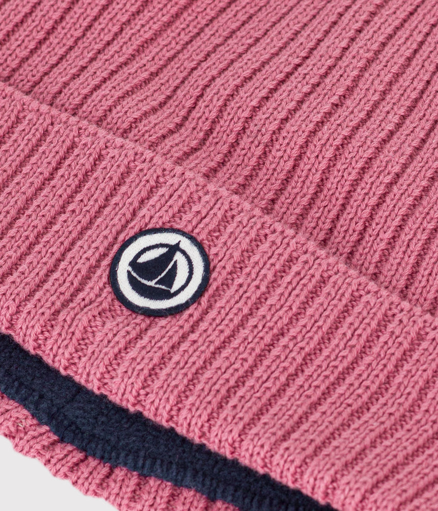 UNISEX COTTON BEANIE FOR CHILDREN WITH FLEECE LINING