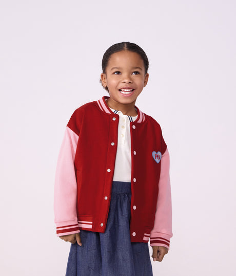 CHILDREN'S VARSITY-STYLE JACKET IN COLOURBLOCK COTTON