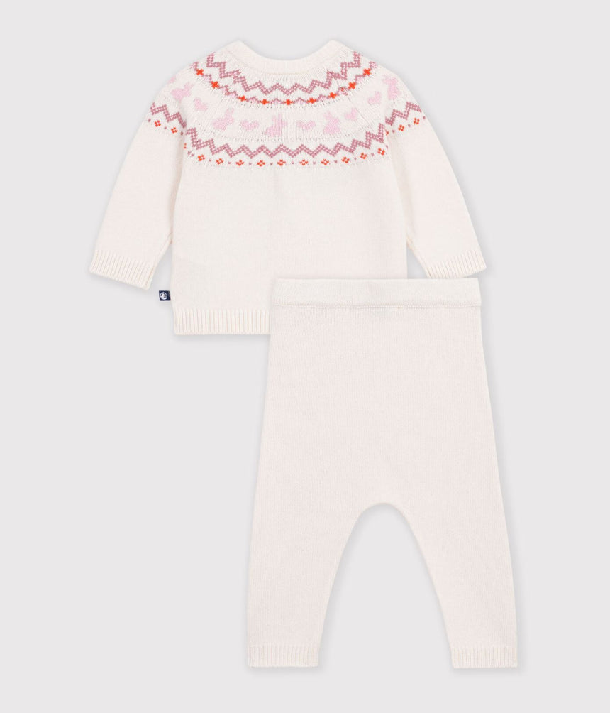 JACQUARD KNIT OUTFIT FOR BABIES