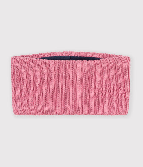 BABIES' PLAIN FLEECE-LINED KNITTED SNOOD