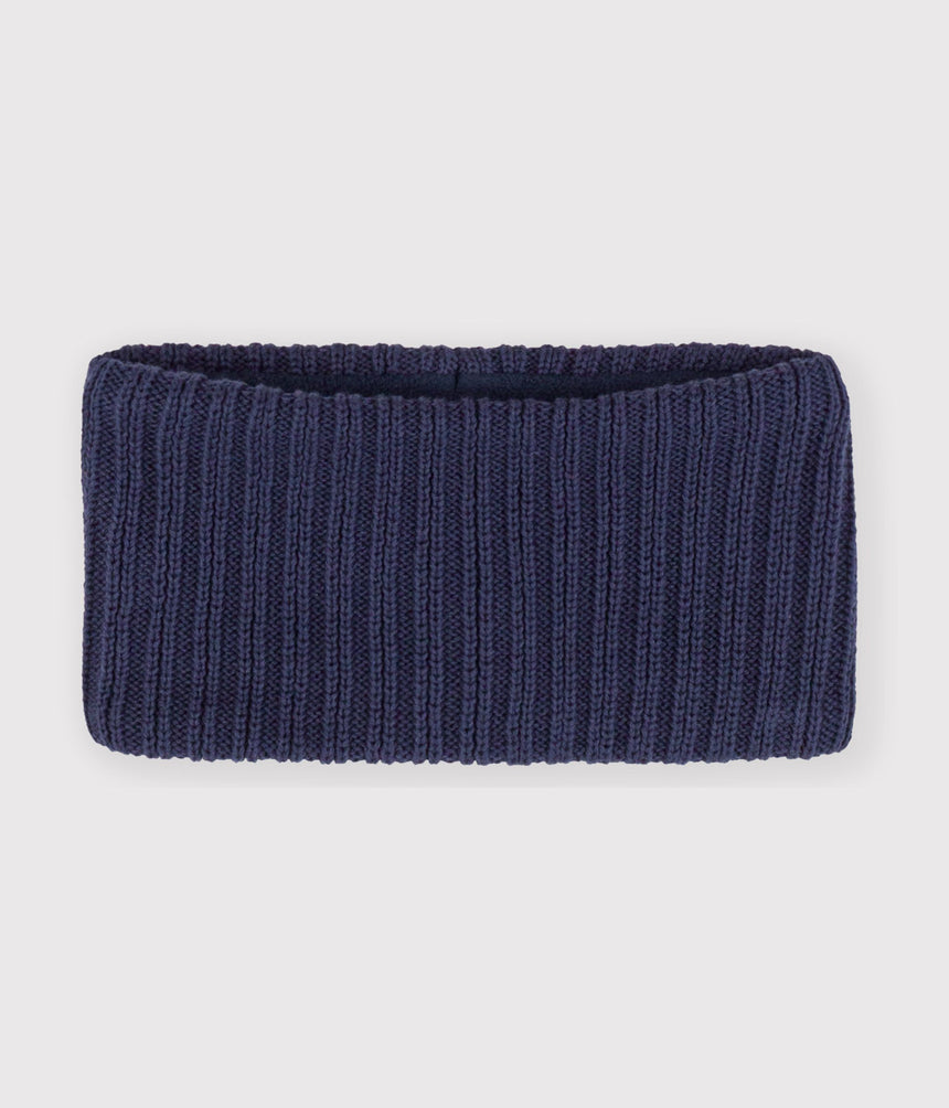 BABIES' PLAIN FLEECE-LINED KNITTED SNOOD