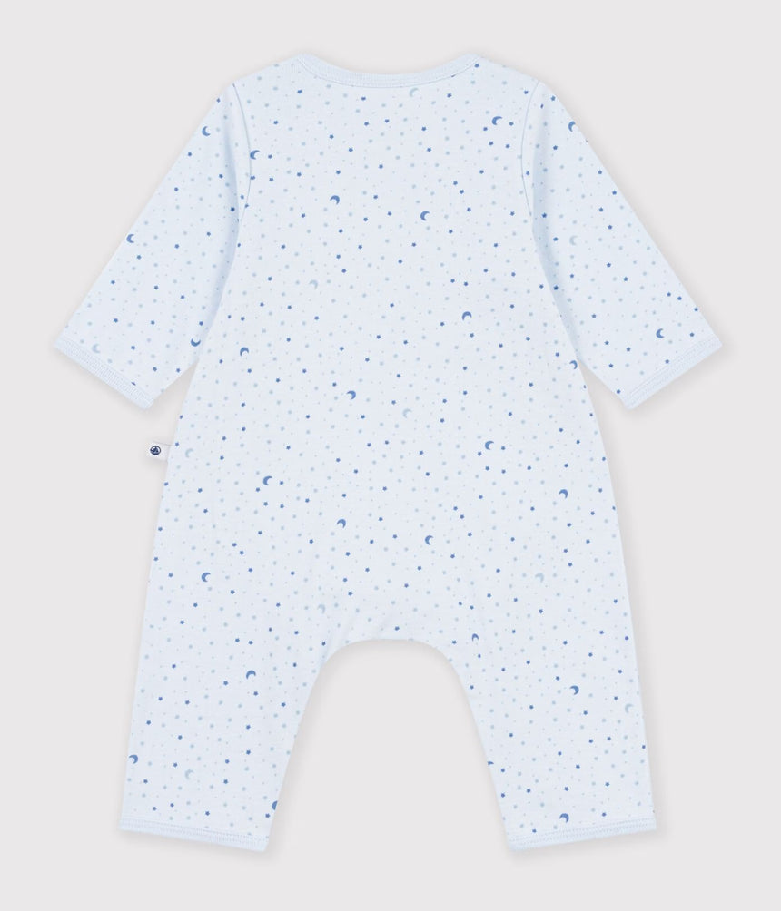 BABIES' FOOTLESS COTTON BODYJAMAS PRINTED WITH STARS