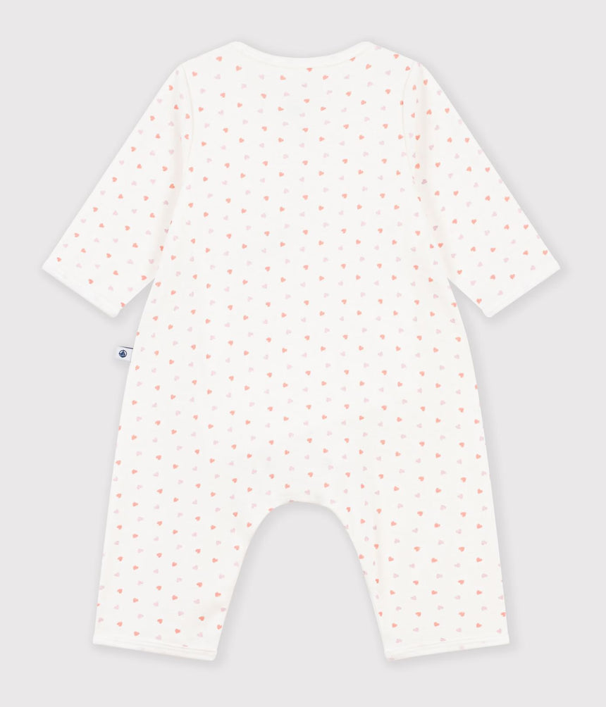 BABIES' FOOTLESS COTTON FLOWER PRINT BODYJAMAS