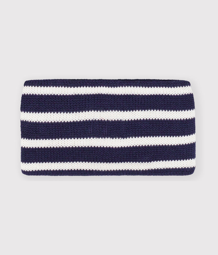 BABIES' PLAIN FLEECE-LINED KNITTED SNOOD