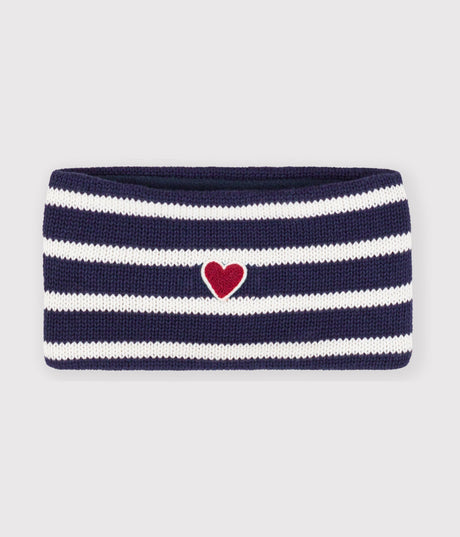 BABIES' PLAIN FLEECE-LINED KNITTED SNOOD