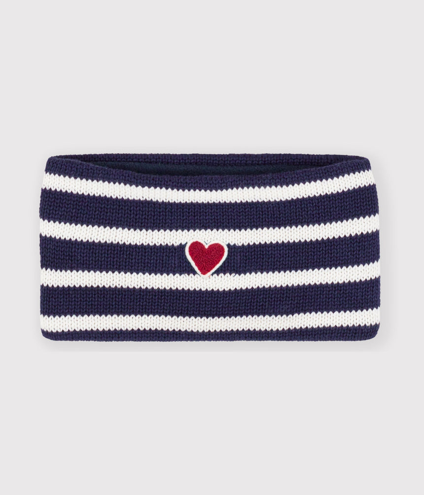 BABIES' PLAIN FLEECE-LINED KNITTED SNOOD