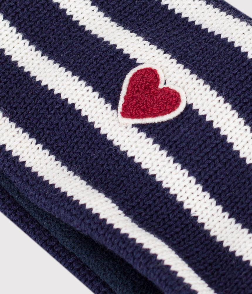 BABIES' PLAIN FLEECE-LINED KNITTED SNOOD