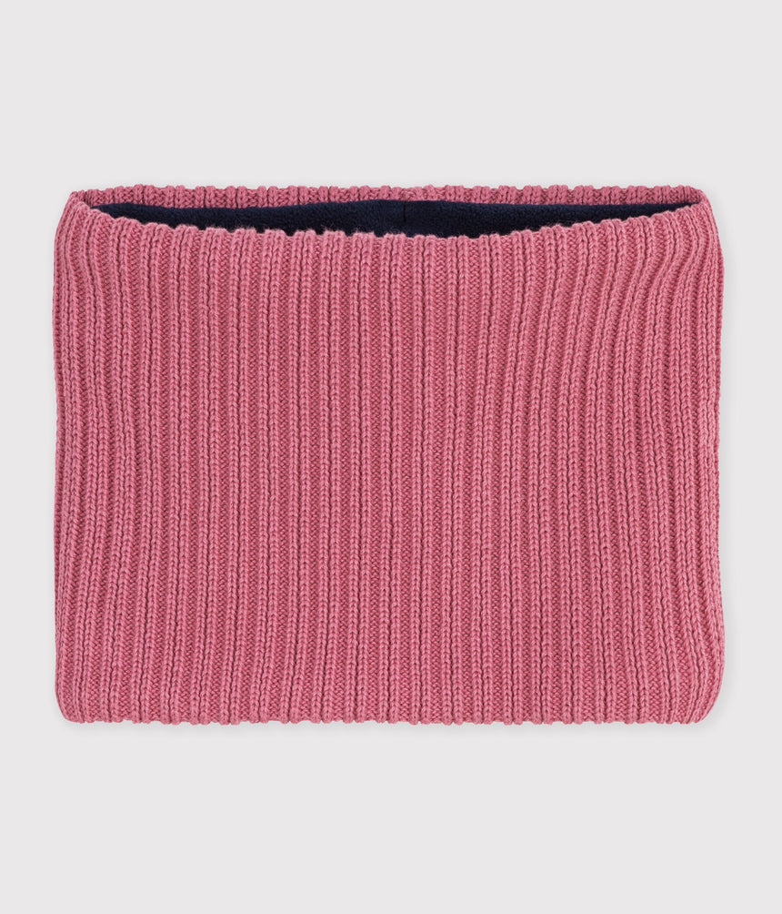 CHILDREN'S PLAIN FLEECE-LINED KNITTED SNOOD