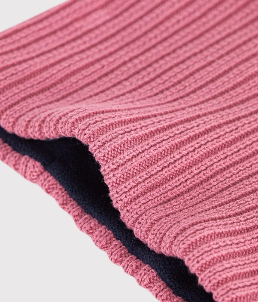 CHILDREN'S PLAIN FLEECE-LINED KNITTED SNOOD