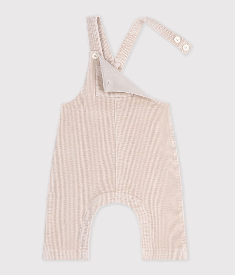 BABIES' LONG-LEG DUNGAREES IN PLAIN CORDUROY