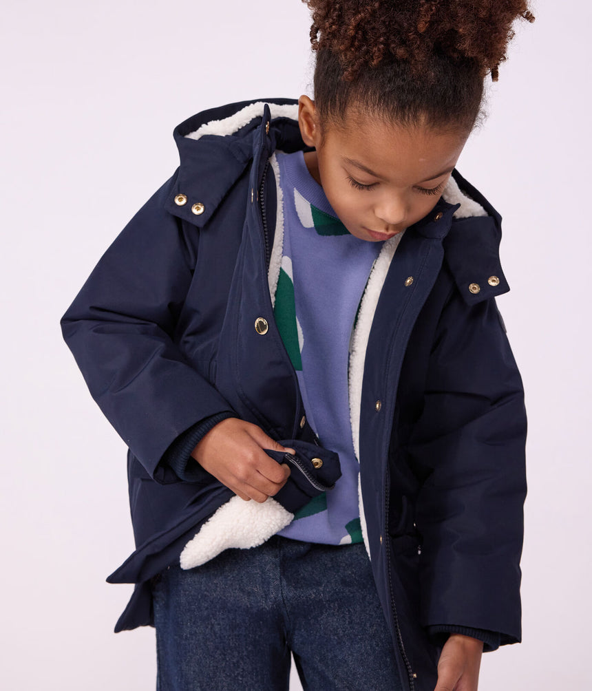 CHILDREN'S PLAIN MID-LENGTH PARKA