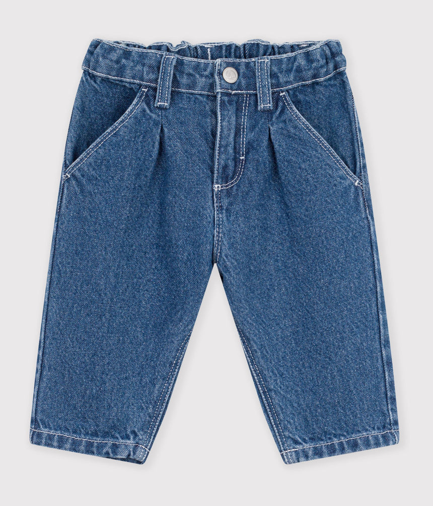 BABIES' PLAIN DENIM TROUSERS
