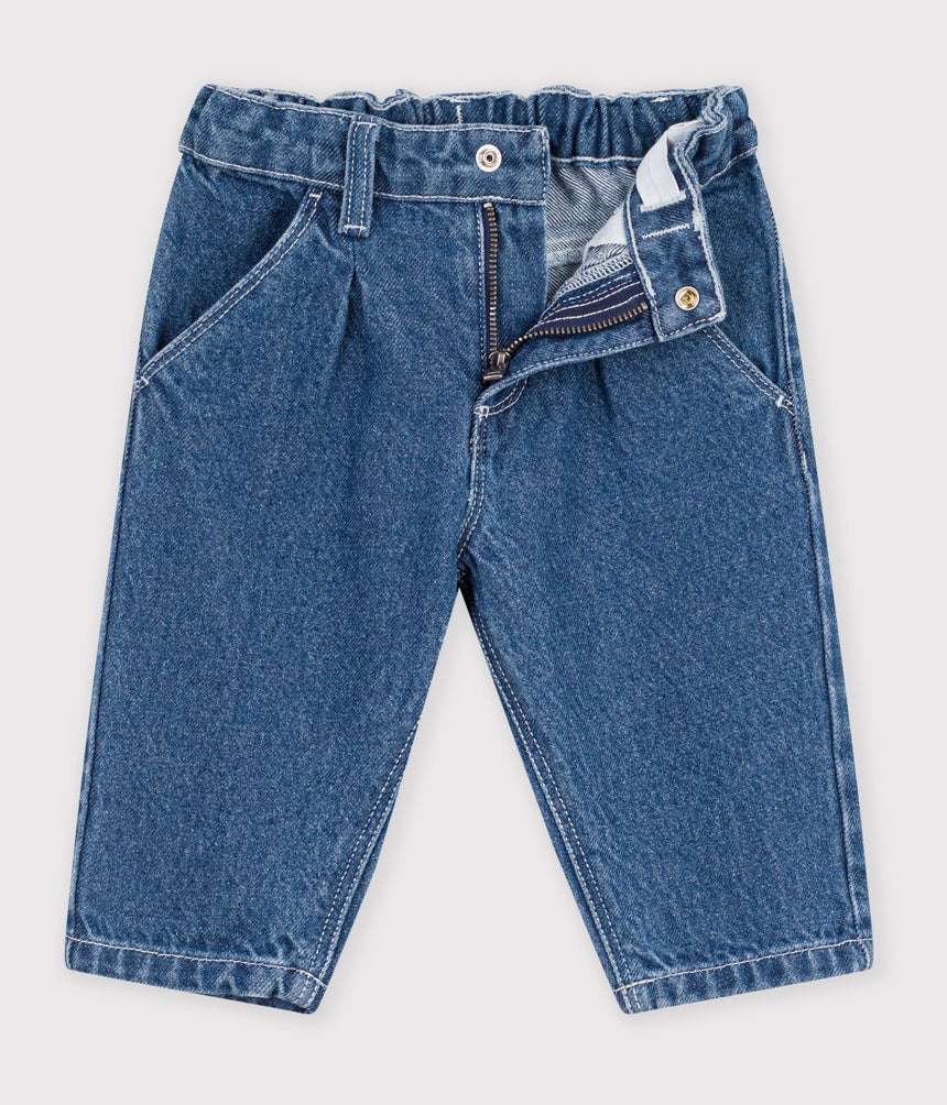 BABIES' PLAIN DENIM TROUSERS