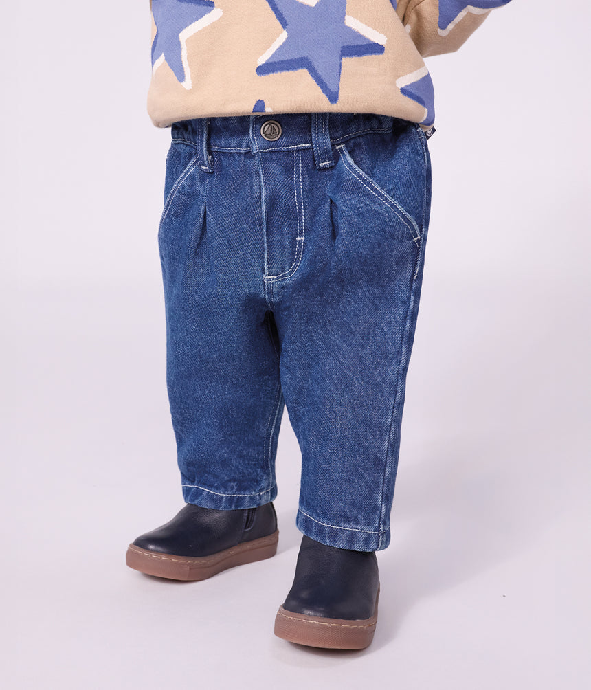 BABIES' PLAIN DENIM TROUSERS