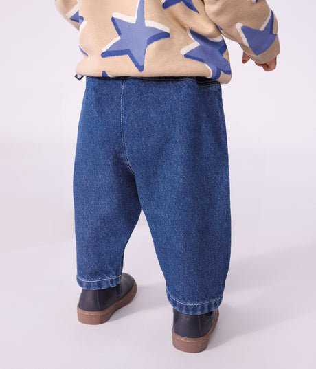 BABIES' PLAIN DENIM TROUSERS