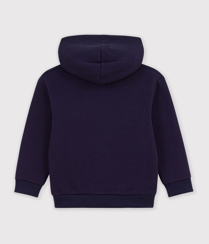 CHILDREN'S COTTON HOODIE WITH A BOAT MOTIF