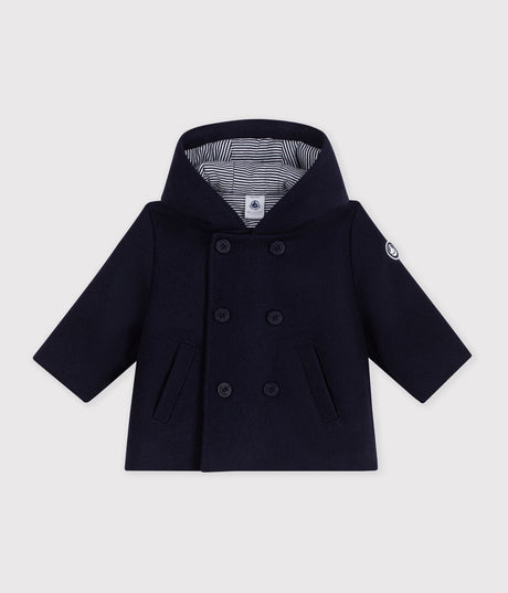 BABIES' PEA COAT IN PLAIN WOOLLEN BROADCLOTH