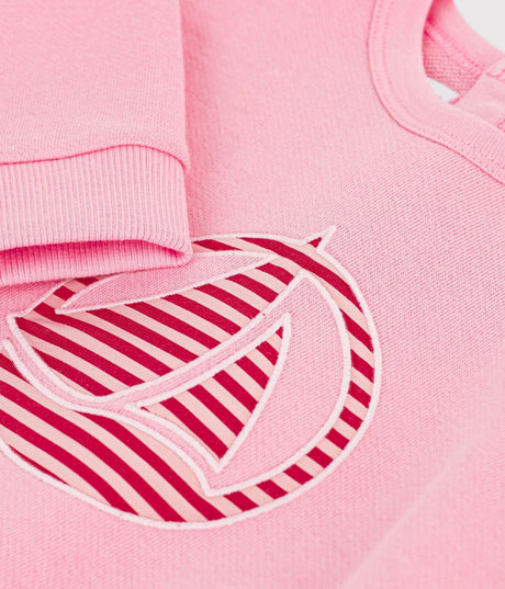 BABIES' PLAIN COTTON SWEATSHIRT WITH A PRINTED LOGO