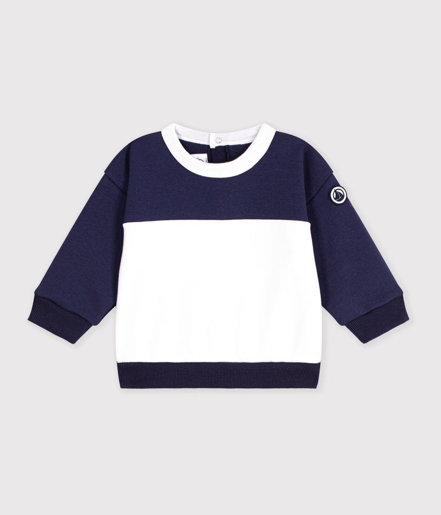 BABIES COLOURBLOCK COTTON SWEATSHIRT