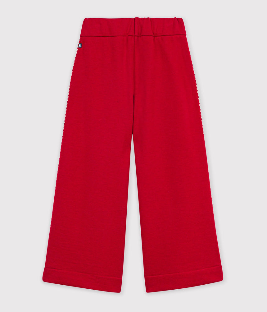 CHILDREN'S WIDE-LEG COTTON JOGGING BOTTOMS