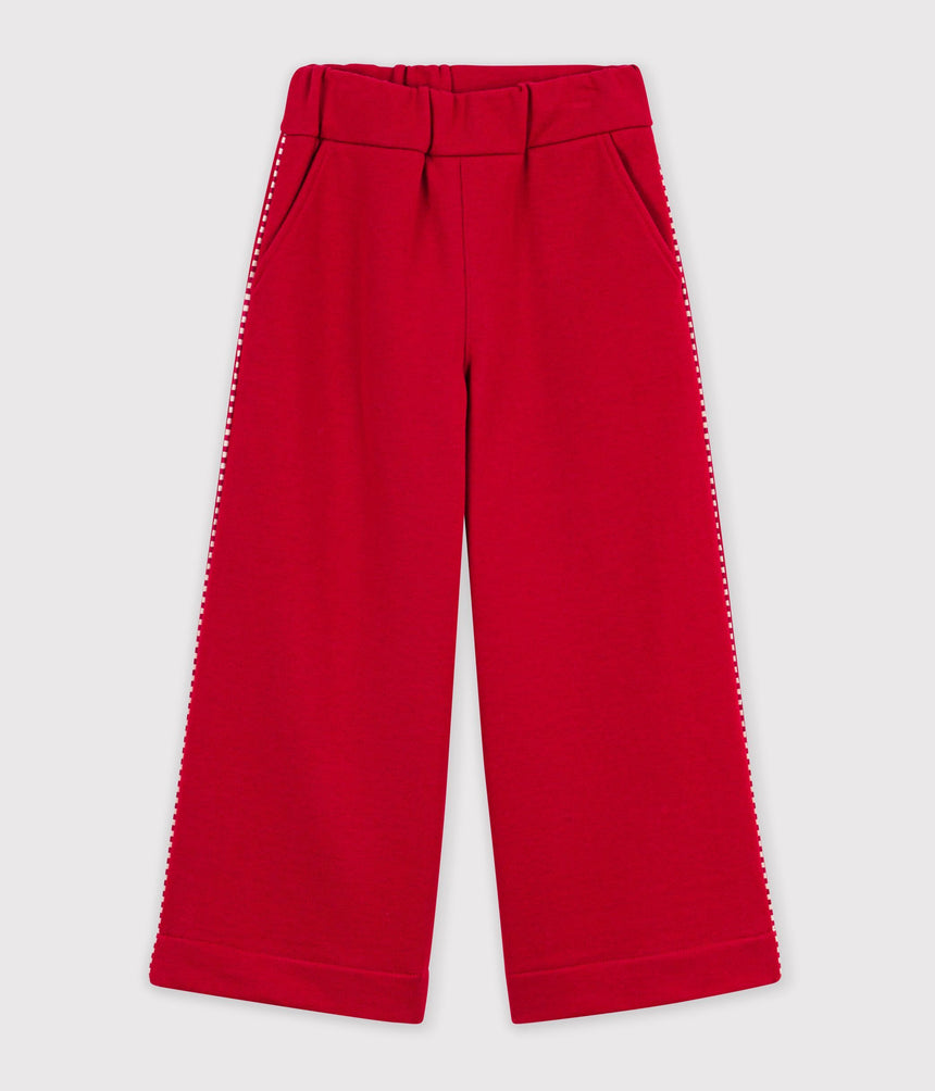 CHILDREN'S WIDE-LEG COTTON JOGGING BOTTOMS