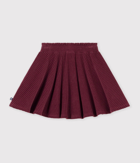 CHILDREN'S SHORT PLAIN COTTON SKATER SKIRT